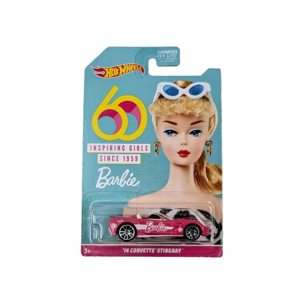 2018 Hot Wheels ‘14 Corvette Stingray Barbie 60th Anniversary Inspiring Since 59